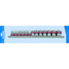 3/8" Zoll Steckschlüsselsatz auf Schiene – 13 Teile – 3013sr