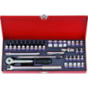 Coffret de douilles métriques et accessoires 3/8" - 36 pièces - 3034mr01