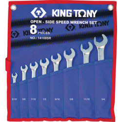 Kit de llave combinada Speedopen Inch - 8 piezas - 14108SR