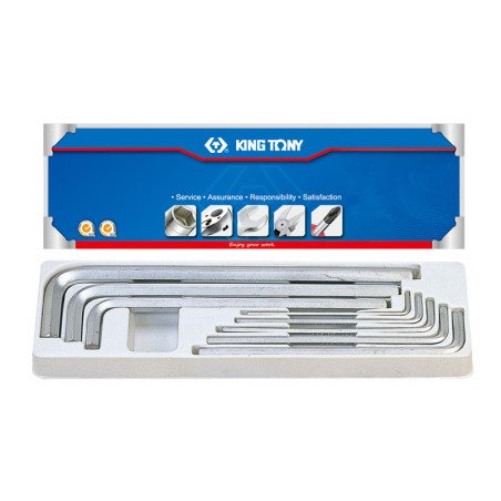 Thermogevormde metrische extra lange 6-punts mannelijke sleutels - 8 stukken - 20208MR01