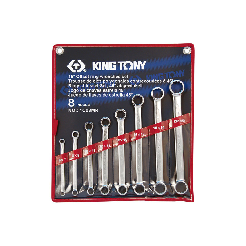 Kit de llave recta métrica - 8 piezas - 1C08MR