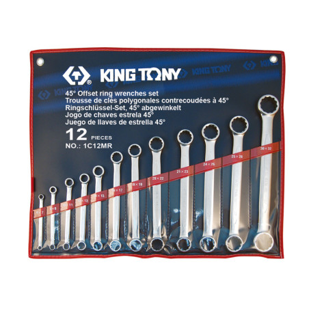 Kit per chiave a scatola metrica dritta - 12 pezzi - 1C12MR