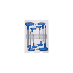 Chiavi maschio a manico a L termoformate a 6 punte - 8 pezzi - 22208MR