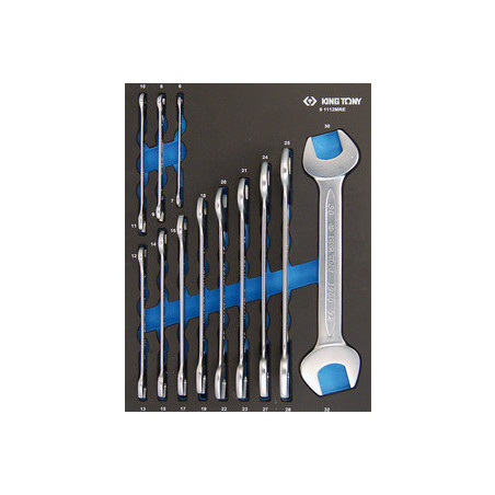 Evawave metrische vorksleutelbak - 12 stukken - 91112MRE