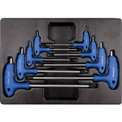 Thermoformé de clés mâles 6 Pans à poignée en l - 8 pièces - 922108MR