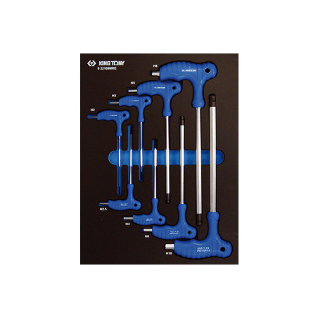 Vassoio maschio Evawave a 6 punti a manico a L - 8 pezzi - 922108MRE