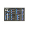 Evawave-tray met 1/4" metrische doppen en accessoires - 29 stuks