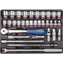 Thermogevormde 1/2" metrische doppen & accessoires - 33 stukken.