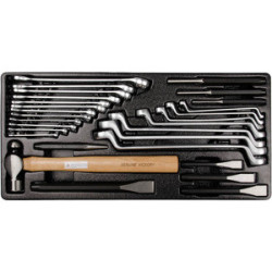 Chiavi a pollice termoformate e strumenti per il battuto - 28 pezzi - 990128SR