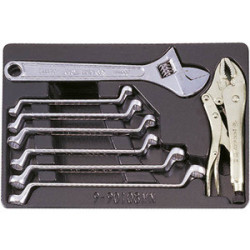 Llaves de caja termoformadas. Mordazas y alicates - 8 piezas - 990109MIN