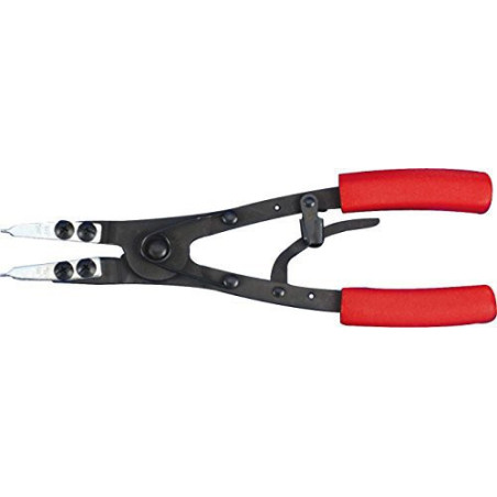 Pince pour circlips extérieur à embout droit interchangeable rouge - 68rs11