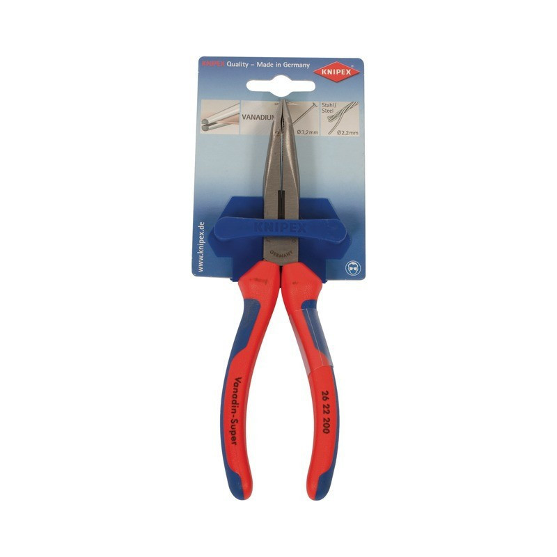 Schuine halfronde kniptang met een lengte van 200 mm