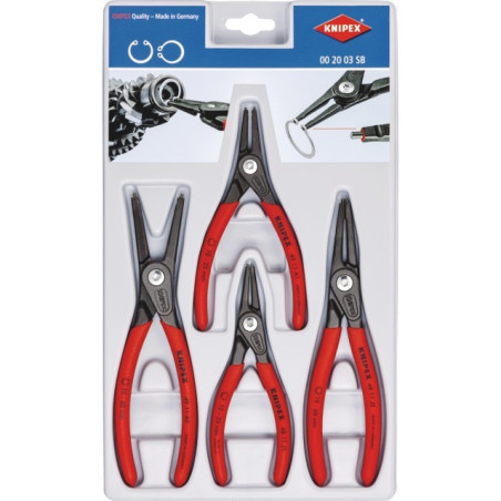 PRECISION CIRCLIP CRIERS JUEGO DE 4 KNIPEX PARA INTERIORES Y EXTERIORES