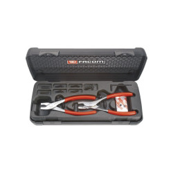 PINCE A CIRCLIPS INTERIUR ET EXTERIEUR A BEC INTERCHANGEABLE COFFRET DE 2