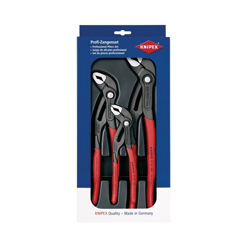 COBRA LG 180-250-300 MM WASSERPUMPENZANGE SET AUS 3 KNIPEX