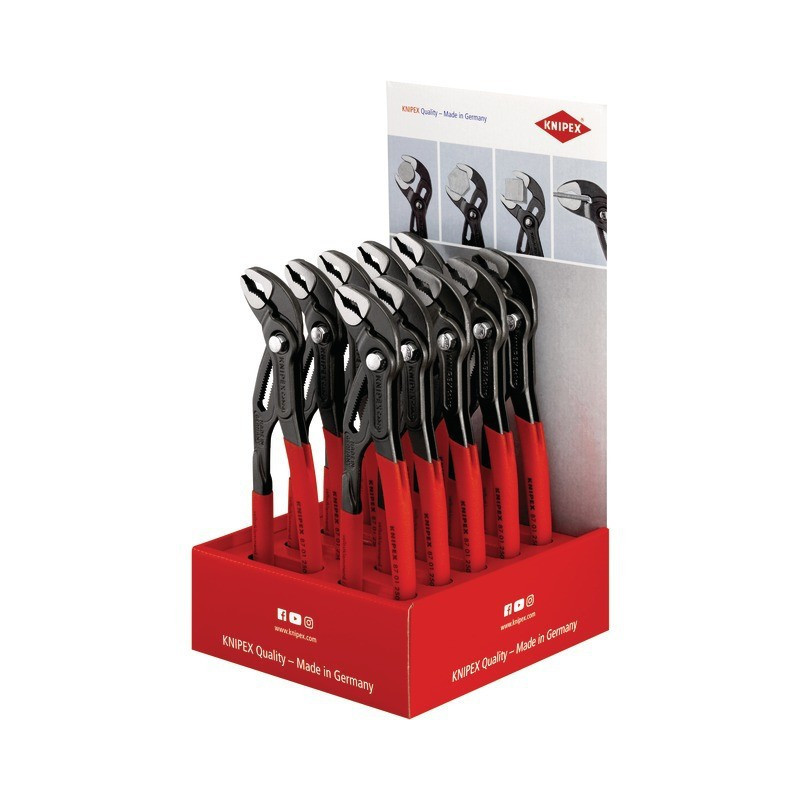 SOPORTE DE EXPOSICIÓN DE PINZAS MÚLTIPLES COBRA LG DE 250 MM DE 10 KNIPEX