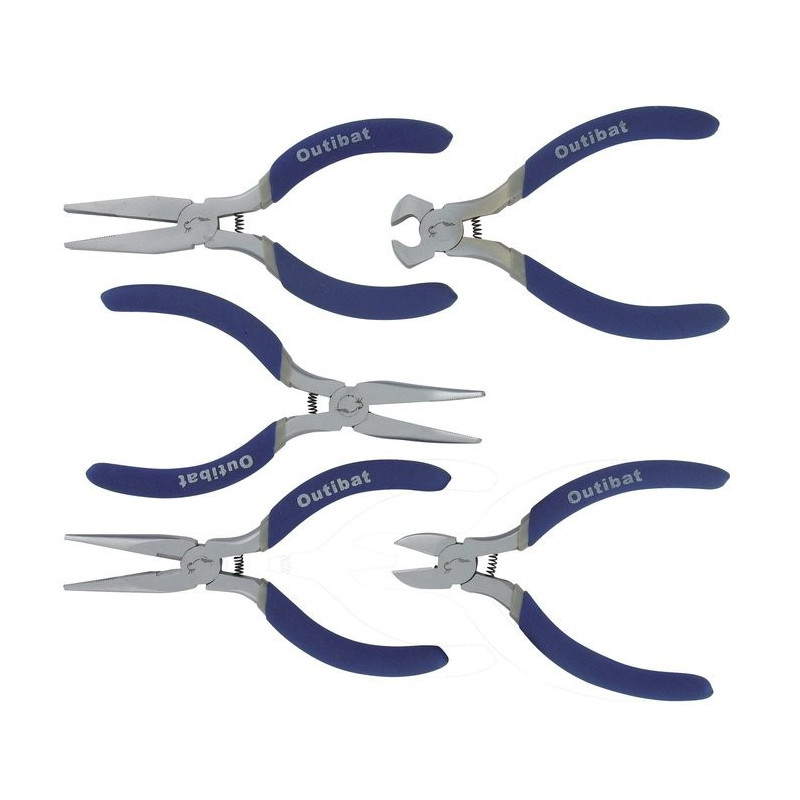 Juego de 5 alicates mini Outibat - Longitud 112 mm