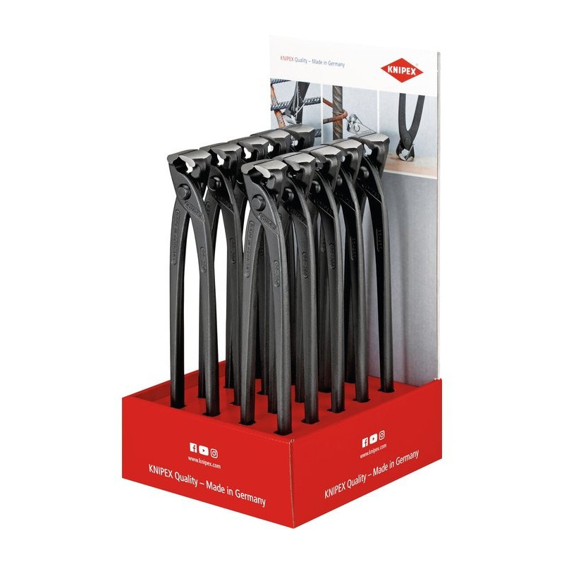 Pantalla de pinza rusa 280 mm - Knipex - 10 abrazaderas