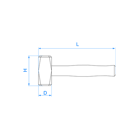 Pesos inclinados con mango de madera - 7833OS