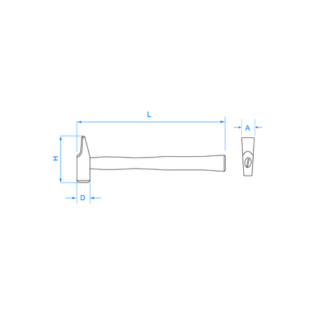 Marteau rivoir manche Hickory marque kingtony 7822os