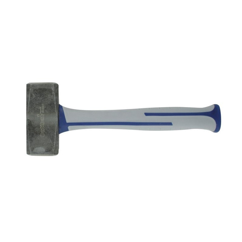 Massette carrée angles abattus Outibat - Manche tri-matière - 1,25 kg