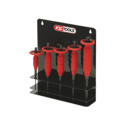 PIN FLUSHES MET HANDVAT BESCHERMENDE 3 TOT 8 MM KS TOOLS 5-DELIGE WANDDISPLAY