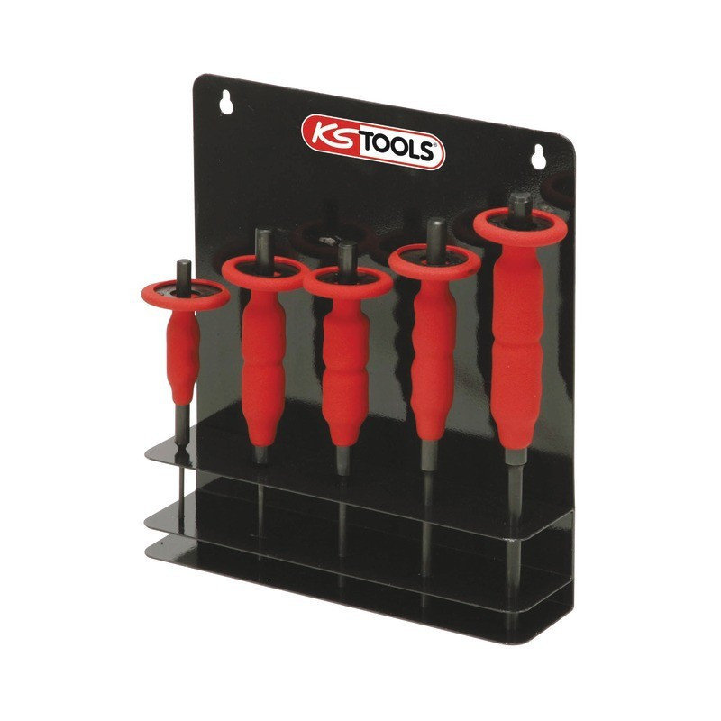 A FILO CON MANIGLIA PROTETTIVA DA 3 A 8 MM KS TOOLS DISPLAY A 5 PEZZI