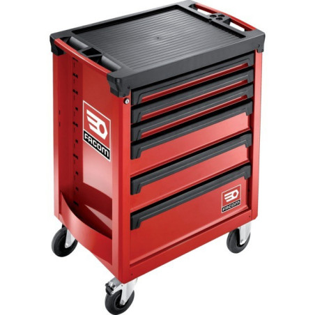 SERVANTE ROLL M3 6 TIROIRS ROUGE FACOM