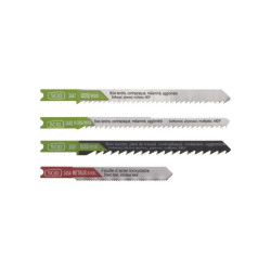 Assortiment van 4 SCID U-Hang decoupeerzaagbladen - Chroom Vanadium & HSS