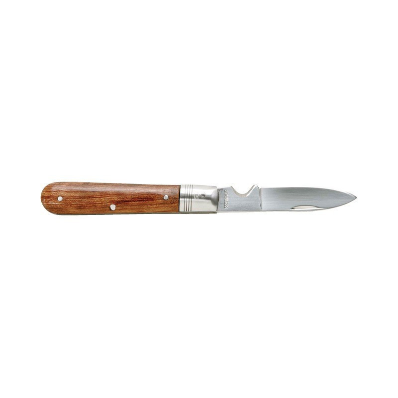 Coltello elettrico L200 Manico in legno e tacca per scapacci