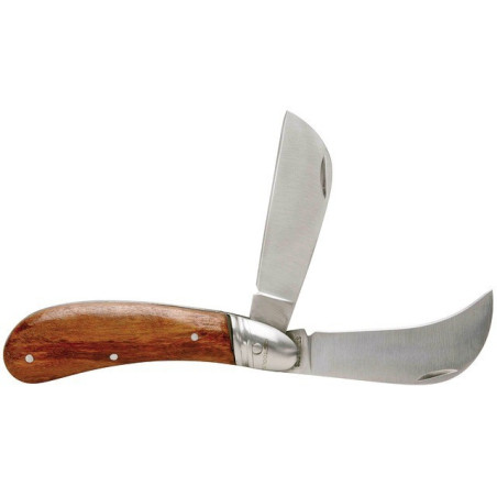 Cuchillo de electricista, 1 cuchillo de podar y 1 hoja recta, mango de madera y seguro