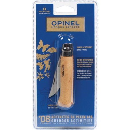 BLISTER OPINEL ROESTVRIJSTALEN MES NR. 08