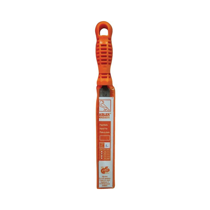 Lime plate 200 mm mi-douce manche plastique