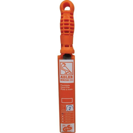 Manico in plastica semimorbida da 150 mm a lima piatta