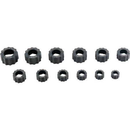 BAGUES D'EXTRACTION POUR ECROUS ABIMES 8 A 19 MM 12 PIECES