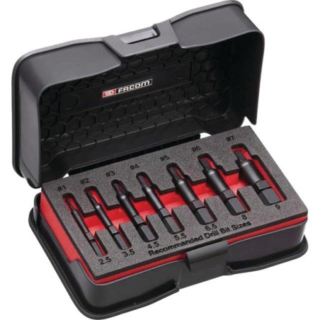 EXTRACTEUR DE VIS ET GOUJONS CASSÉS JEU DE 7 FACOM