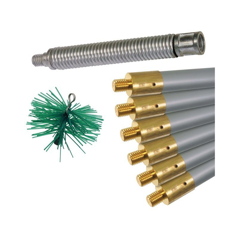 SCHOORSTEENVEGERSET Ø 200 MM 8 STUKKEN KS TOOLS