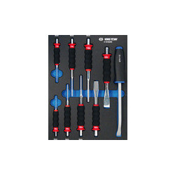 Plateau Evawave de chasse-goupilles. burins gainés et levier d'eff - 91019gre