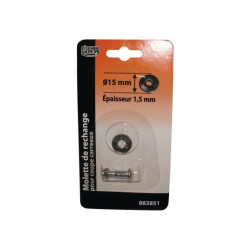 MOLETTE DE RECHANGE D15MM AL 6MM EP1,5MM