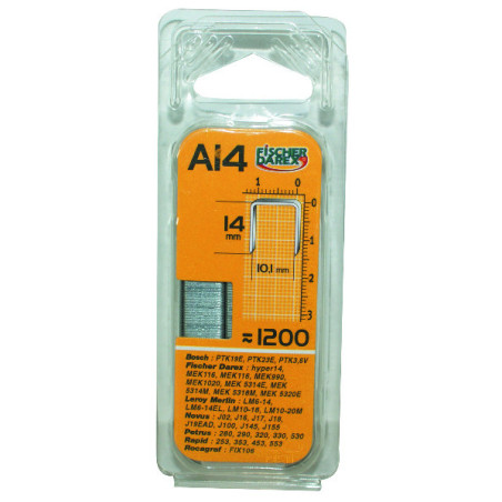 Graffette A14 da 14mm per cucitrice mek5314m multi5314m (scatola da 1200)