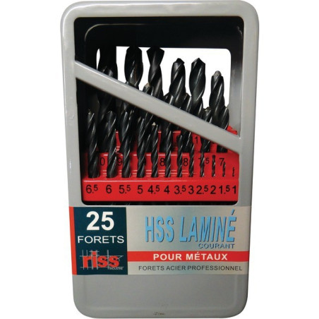 BOHRER 1A13 ROLLED METAL-SET 25 STÜCKE