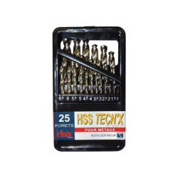 PUNTE DA TRAPANO 1A13 TECN'X HSS M2 SET 25 PEZZI
