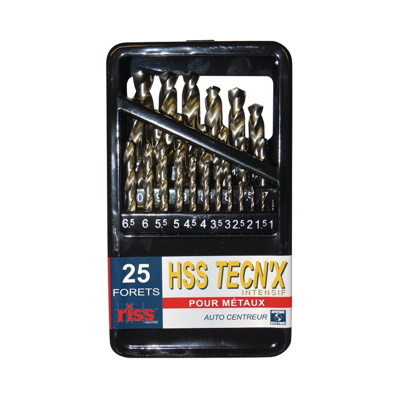 BROCAS 1A13 TECN'X HSS M2 SET 25 PIEZAS