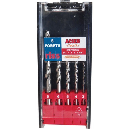 BROCAS 3A8 TECN'X HSS M2 SET DE 5 PIEZAS