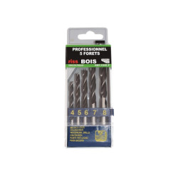 BROCAS 4A8 MADERA 3 CLAVOS CONJUNTO 5 PIEZAS