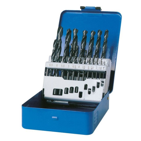 Coffret métal HSS Tivoly - 19 forets - Diamètre 1 à 10 mm