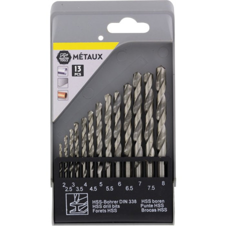 Set Standard di trapano per metallo Master Tools - 13 pezzi