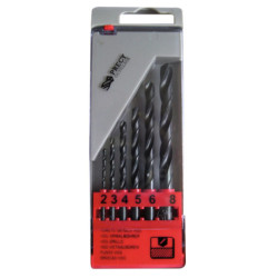 Coffret forets métaux - Précy HSS standard - Tivoly - 6 forets - Ø 2 à 8 mm