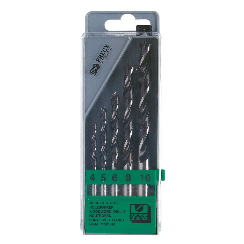 Set di stoppini in legno a 3 punte Precy Tivoly - 5 stoppini - Diametro 4 a 10 mm