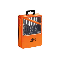 Juego de taladro metálico HSS din 338 SCID - 19 piezas - de 1 a 10 mm